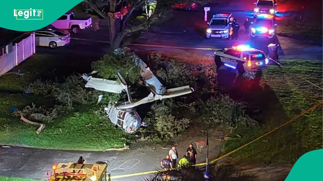 Photo of a plane crash in Florida. Photo of a plane crash in Florida.