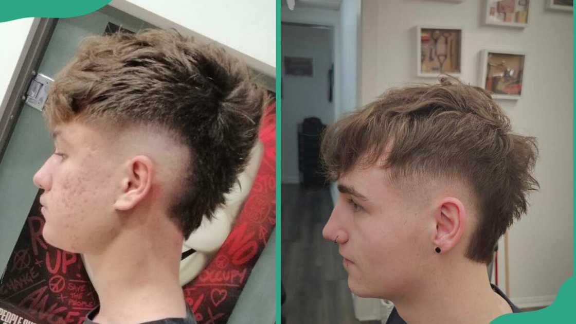 Low burst fade with mullet