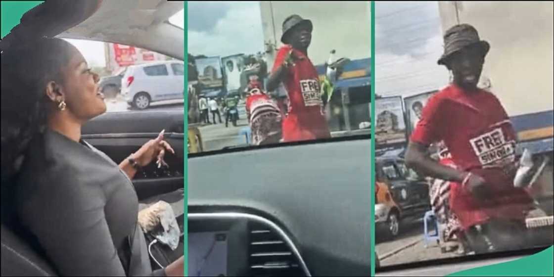 Man impresses lady with electrifying dance moves