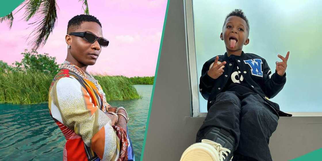 Wizkid and his son, Zion, rock classy outfits