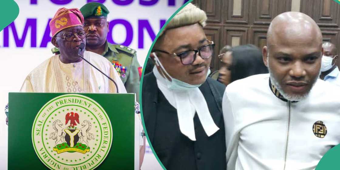 Nnamdi Kanu, Enugu High Court, Bola Tinubu's government, Buhari, David Umahi, southeast governors Nnamdi Kanu, Enugu High Court, Bola Tinubu's government, Buhari, David Umahi, southeast governors