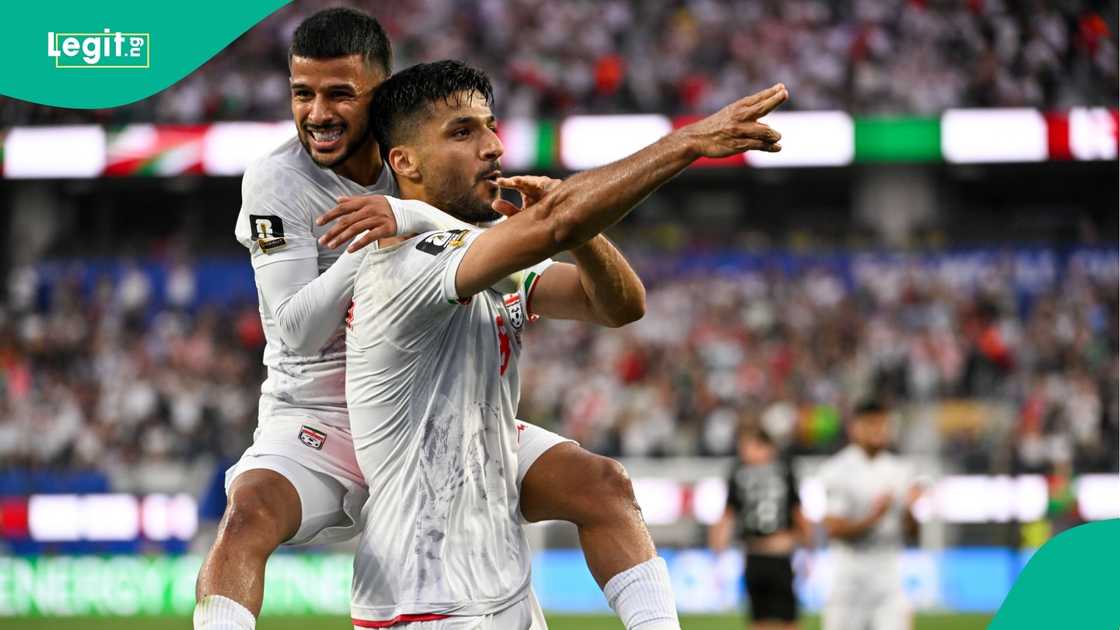 Mohammad Mohebi, Mehdi Ghayedi, FIFA, World Cup, Iran, New Zealand, Los Angeles Stadium. Mohammad Mohebi, Mehdi Ghayedi, FIFA, World Cup, Iran, New Zealand, Los Angeles Stadium.