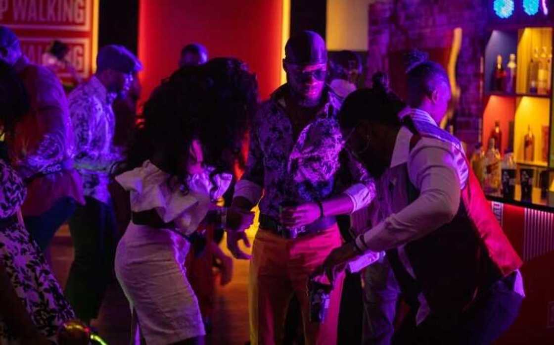 Housemates showing their dancing skills. Photo source: Africa Magic Housemates showing their dancing skills. Photo source: Africa Magic