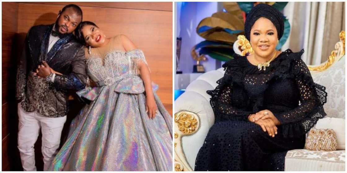 Kolawole Ajeyemi celebrates wife Toyin Abraham as she bags 2 recognition awards