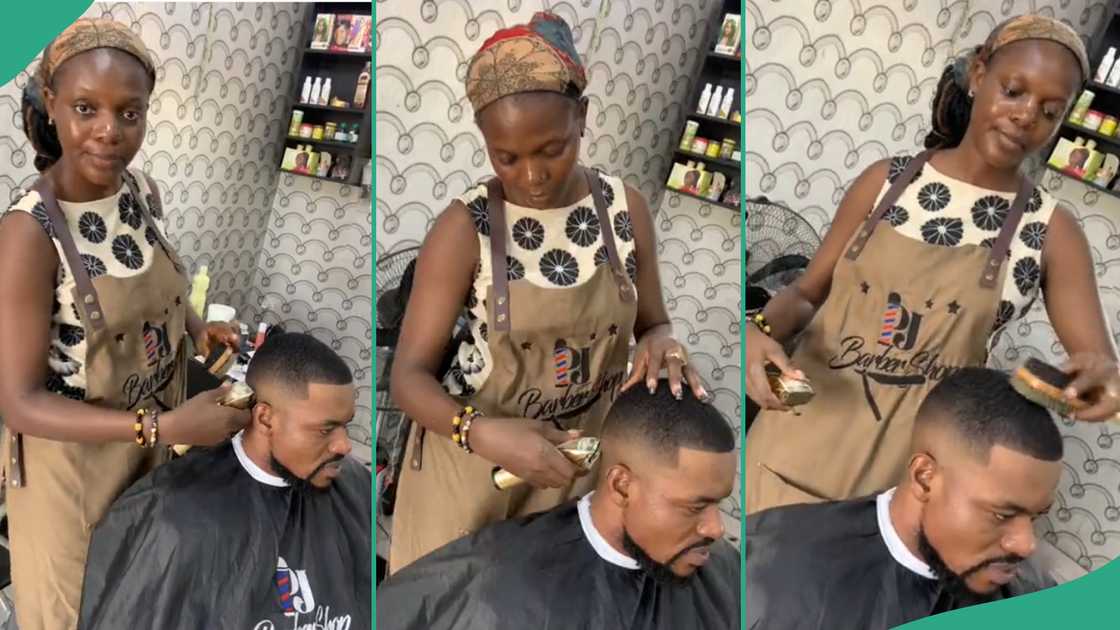 Nigerian female barber with good skills.