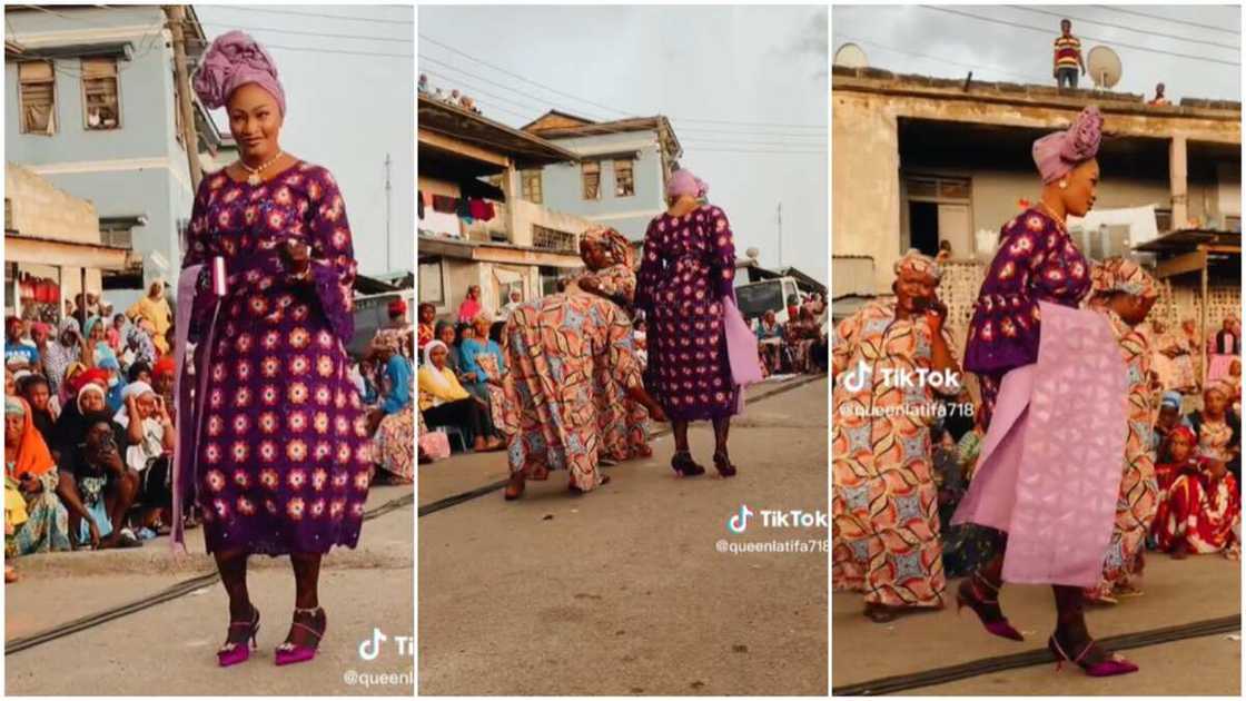 Beautiful bride in heels/the lady walked like a queen.