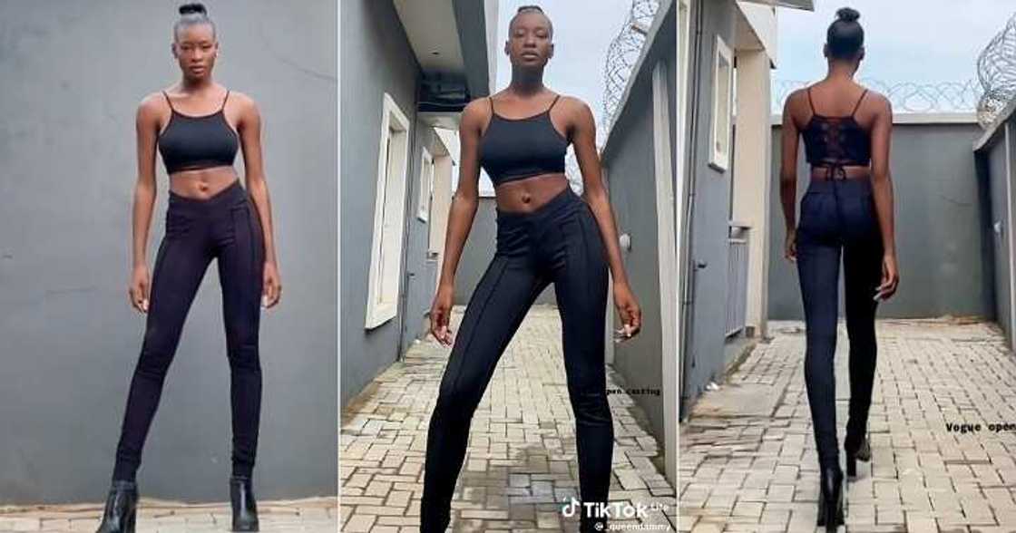 Nigerian model catwalks in video Nigerian model catwalks in video