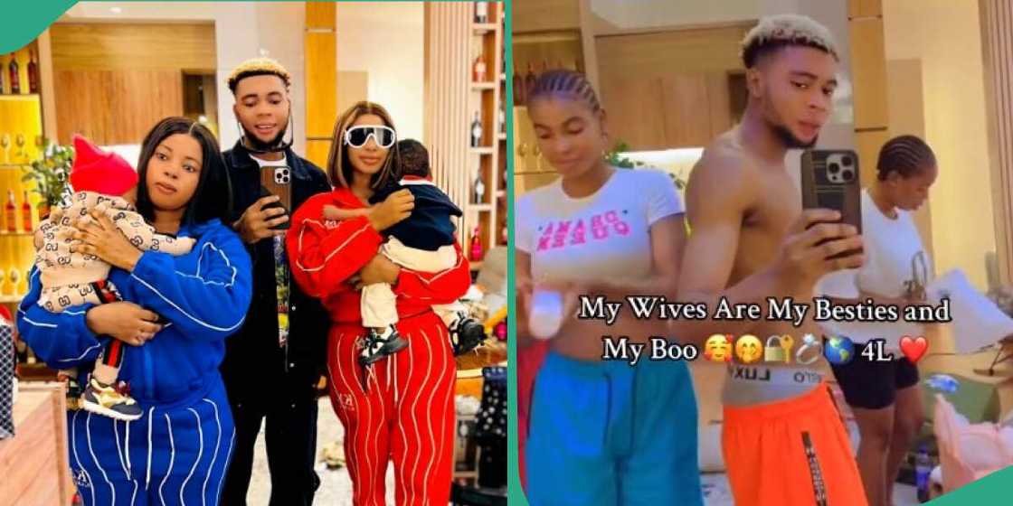 Nigerian man shows his 2 wives, iams to marry 5 more Nigerian man shows his 2 wives, iams to marry 5 more