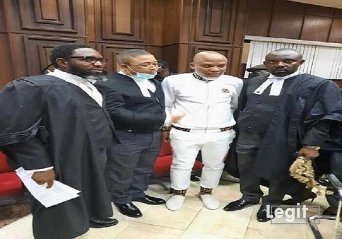 Kanu was acquainted by an appeal court in Abuja on Thursday, October 13 Kanu was acquainted by an appeal court in Abuja on Thursday, October 13
