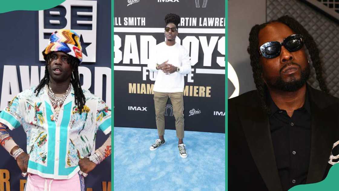 Rappers with dreads; US rappers Chief Keef, Ace Hood, and Wale