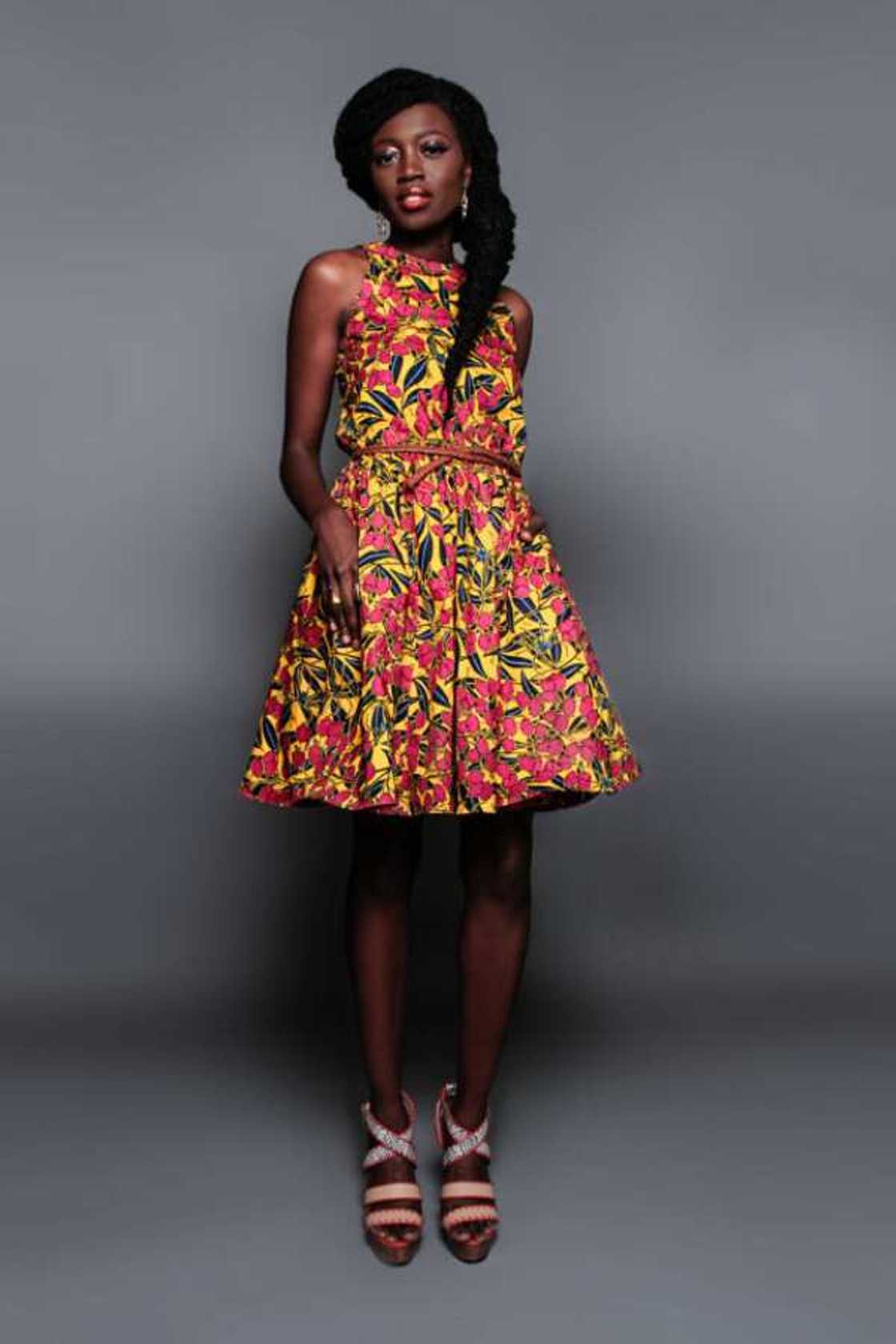 A line Ankara dress with yoke