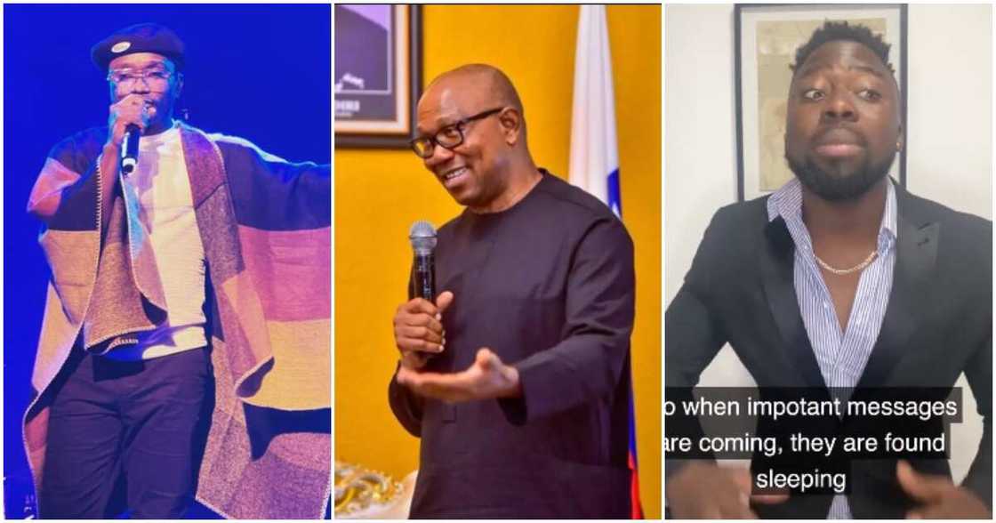 Photos of Brymo, Peter Obi and KlintonCod