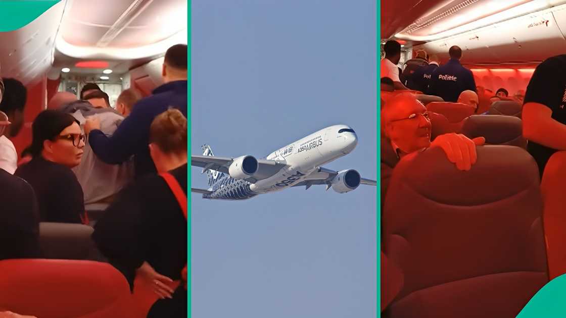 A pilot quickly diverted the plane after a fight broke out
