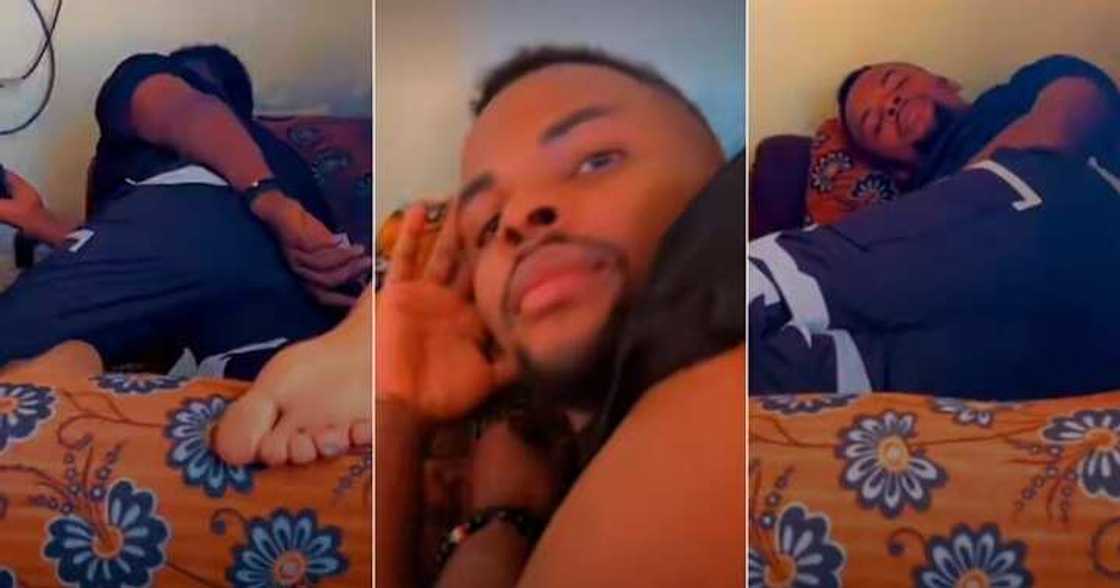 Lady pranks boyfriend with phone call, fake call Lady pranks boyfriend with phone call, fake call