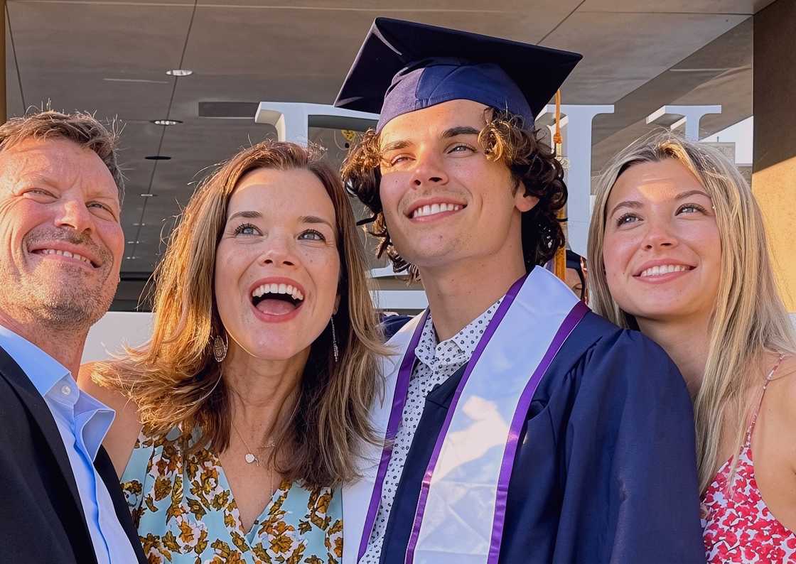 Nicolas Vansteenberghe poses with his parents and sister. Nicolas Vansteenberghe poses with his parents and sister.