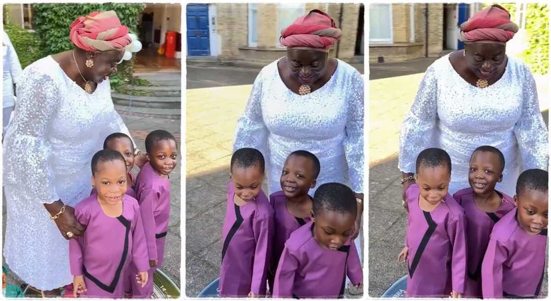 Nigerian mother who welcomed triplets. Nigerian mother who welcomed triplets.