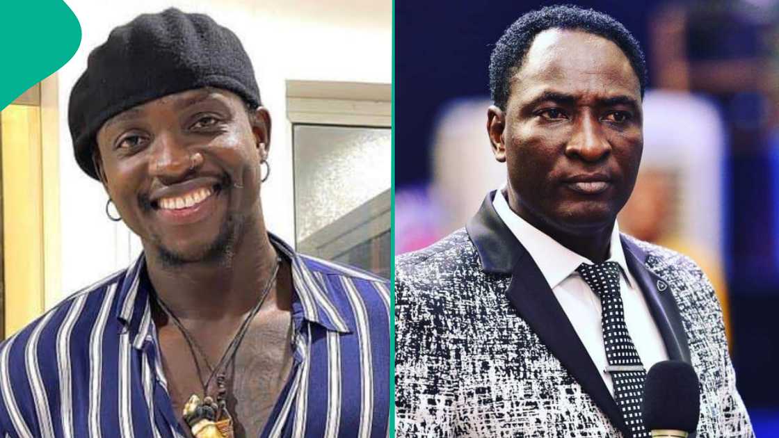 Verydarkman shares video of Prophet Jeremiah Fufeyin and a church member. Verydarkman shares video of Prophet Jeremiah Fufeyin and a church member.