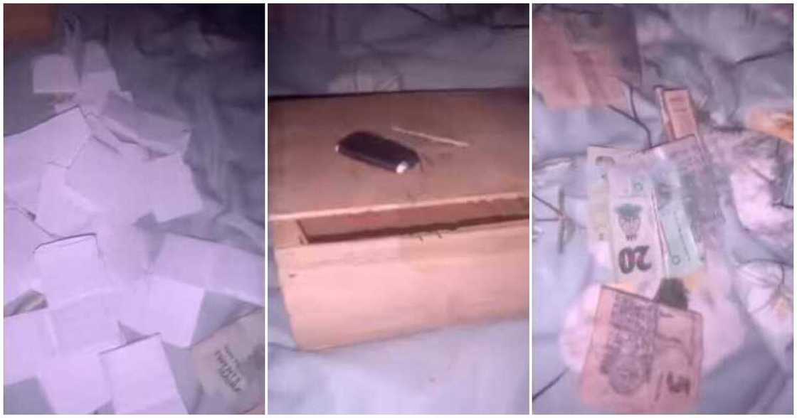 Wani mutum ya yi mamaki a bidiyo yayin da ya gano kudi a bankin alade ya koma takarda Wani mutum ya yi mamaki a bidiyo yayin da ya gano kudi a bankin alade ya koma takarda