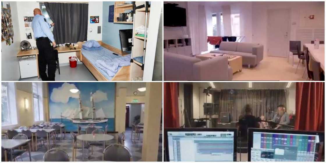 Nigerians React to Beautiful Prison that Has a Studio, Dryer, Washing Machine, Sitting Room, Tv, Shower