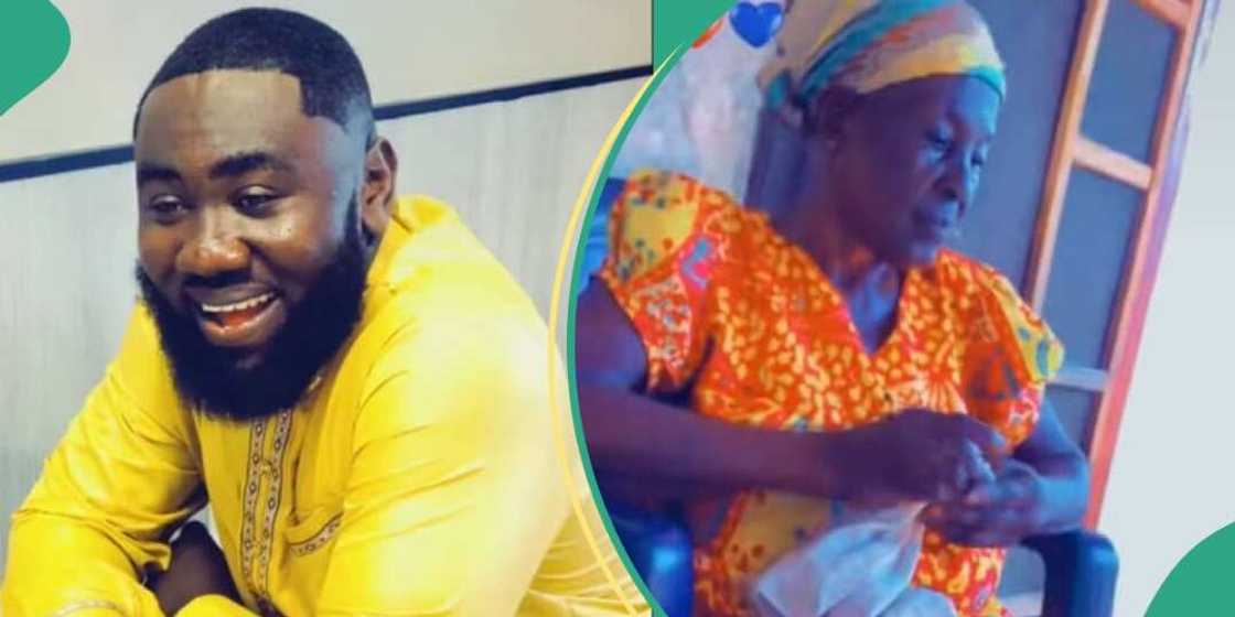 Man dubiously collects money from grandma Man dubiously collects money from grandma