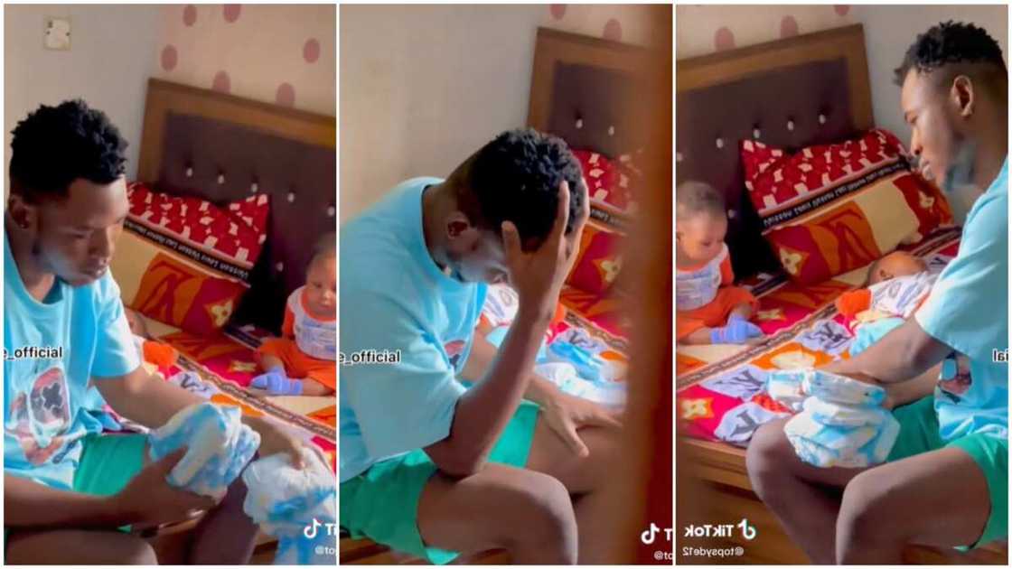 Surviving as a father in Nigeria/young man counted diapers. Surviving as a father in Nigeria/young man counted diapers.