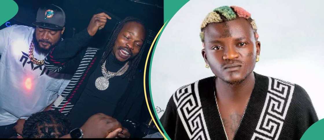 Naira Marley and Sam Larry dance to Portable's Alimi diss track. Naira Marley and Sam Larry dance to Portable's Alimi diss track.