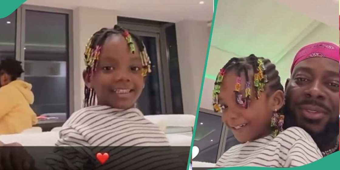 Adekunle Gold's daughter Deja speaks Yoruba with foreign accent. Adekunle Gold's daughter Deja speaks Yoruba with foreign accent.