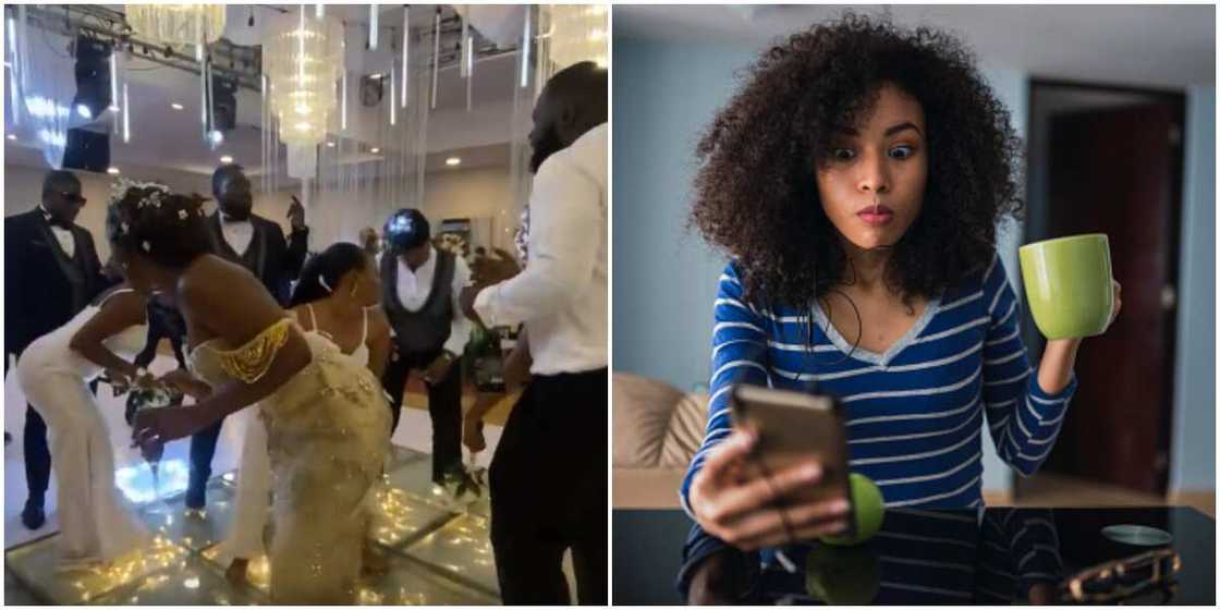 Bridesmaid 'scatters' lady's wedding with hot dance moves, twerks hard on man barefooted, video stirs massive reactions Bridesmaid 'scatters' lady's wedding with hot dance moves, twerks hard on man barefooted, video stirs massive reactions