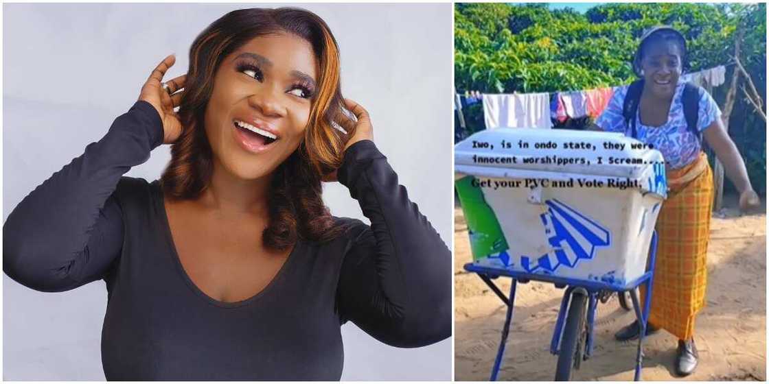 Mercy Johnson hilariously hawks ice cream Mercy Johnson hilariously hawks ice cream