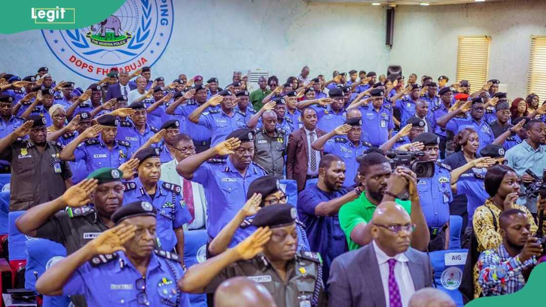 Nigerian Police saluting Nigerian Police saluting