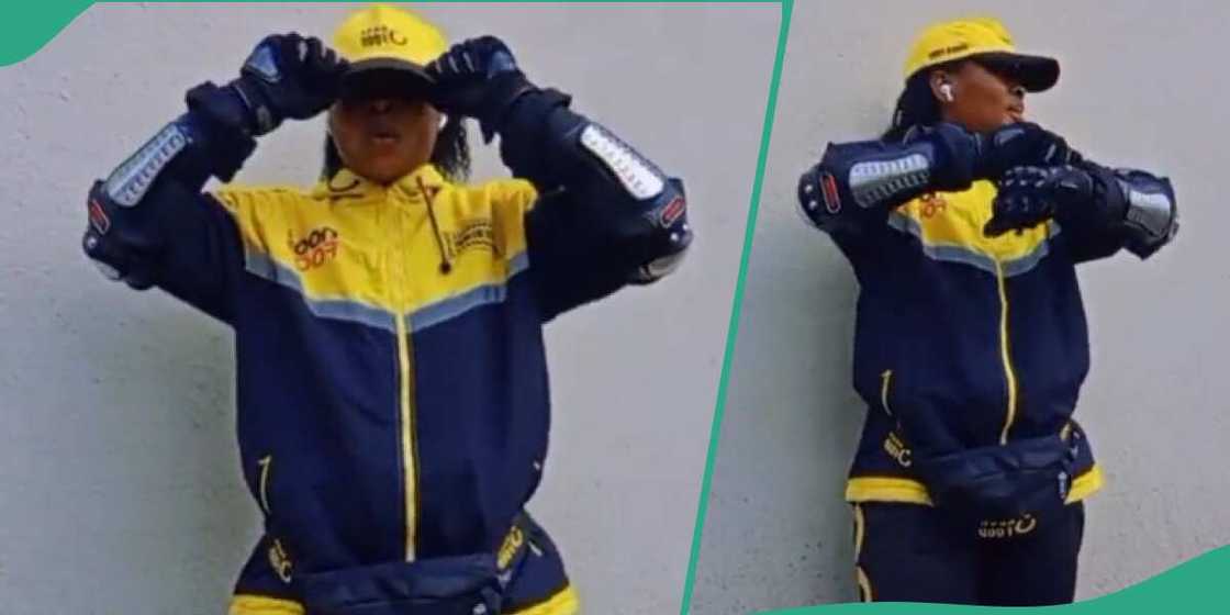 Photo of lady doing delivery at UAE Photo of lady doing delivery at UAE