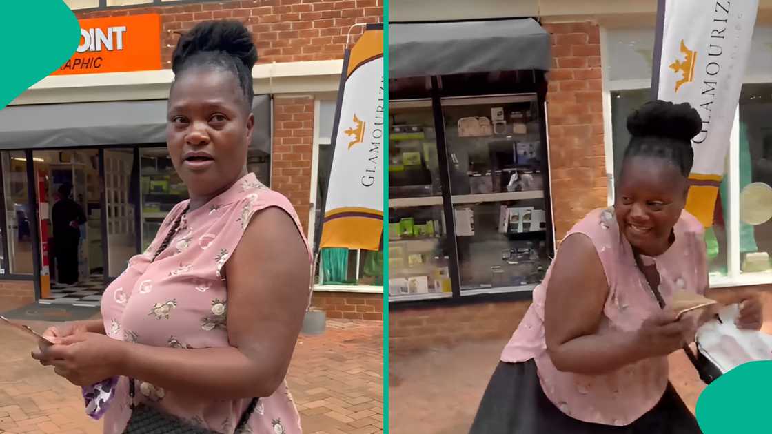 Woman rejoices as she is set to travel to the UK. Woman rejoices as she is set to travel to the UK.