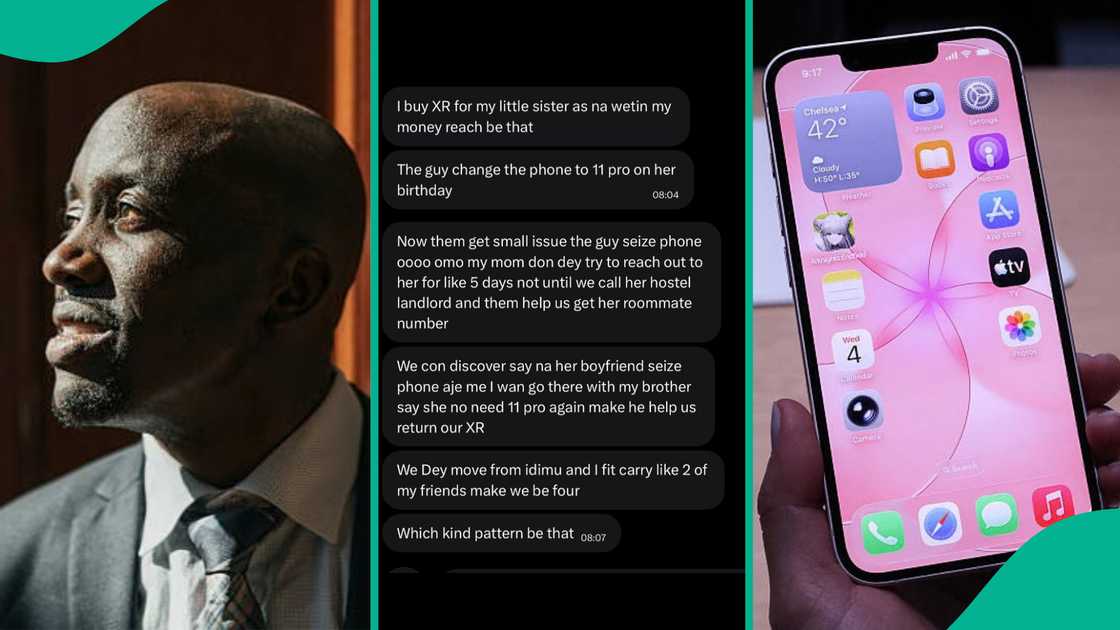 Nigerian man rages after his sister's boyfriend seized her phone. Nigerian man rages after his sister's boyfriend seized her phone.