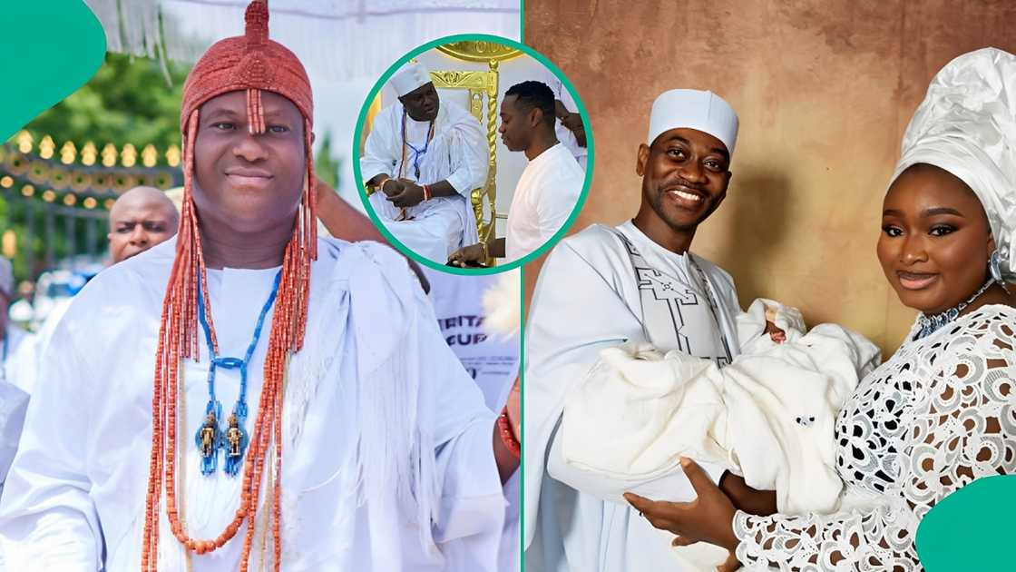 Nollywood actor Lateef Adedimeji visits Ooni of Ife's palace in Osun state. Nollywood actor Lateef Adedimeji visits Ooni of Ife's palace in Osun state.