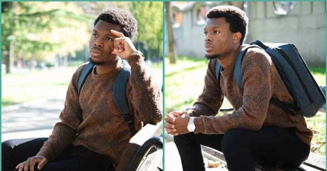 Man laments over financial burden Man laments over financial burden