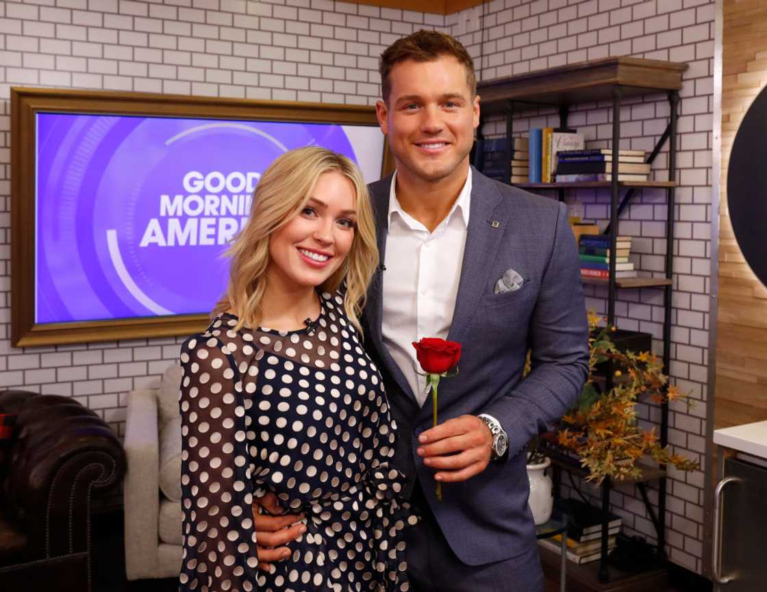 Colton Underwood and Cassie Randolph on Good Morning America. Colton Underwood and Cassie Randolph on Good Morning America.