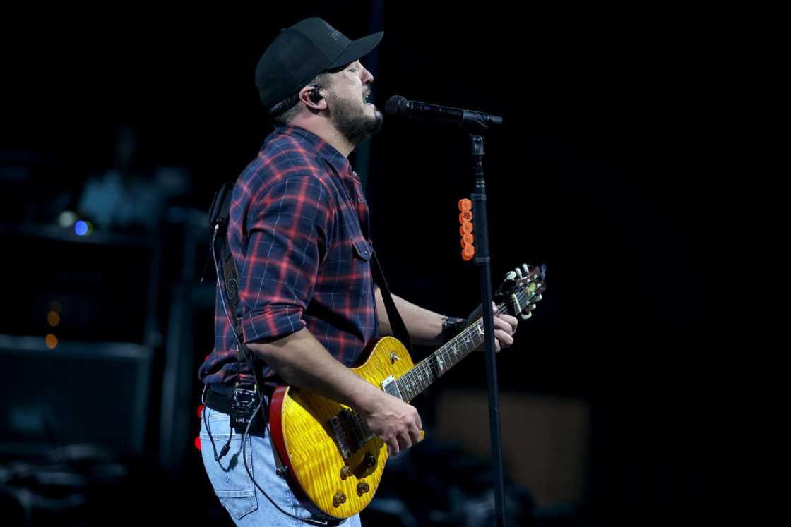 Luke Bryan performs during a concert in Texas Luke Bryan performs during a concert in Texas