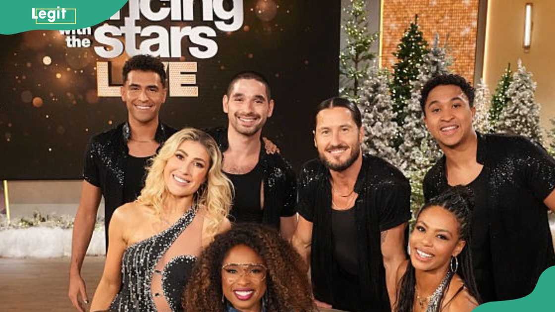 "Dancing with the Stars: Live!" tour dancers Jenna Johnson, Ezra Sosa, Emma Slater, Alan Bersten, Val Chmerkovskiy, Hailey Bills, Britt Stewart, Brandon Armstrong