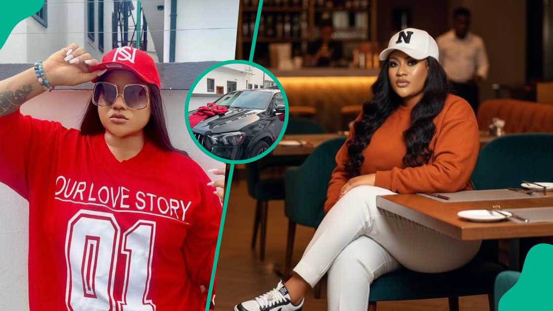 Nkechi Blessing teases new car Nkechi Blessing teases new car