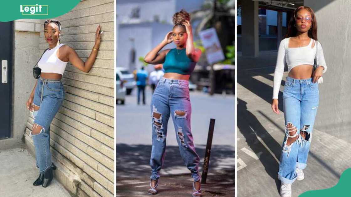 Cute boyfriend jean outfits online