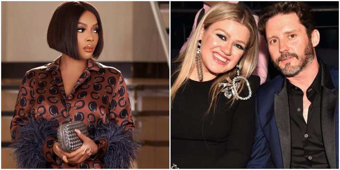 Toke Makinwa, US singer Kelly Clarkson, and Brandon Blackstock Toke Makinwa, US singer Kelly Clarkson, and Brandon Blackstock