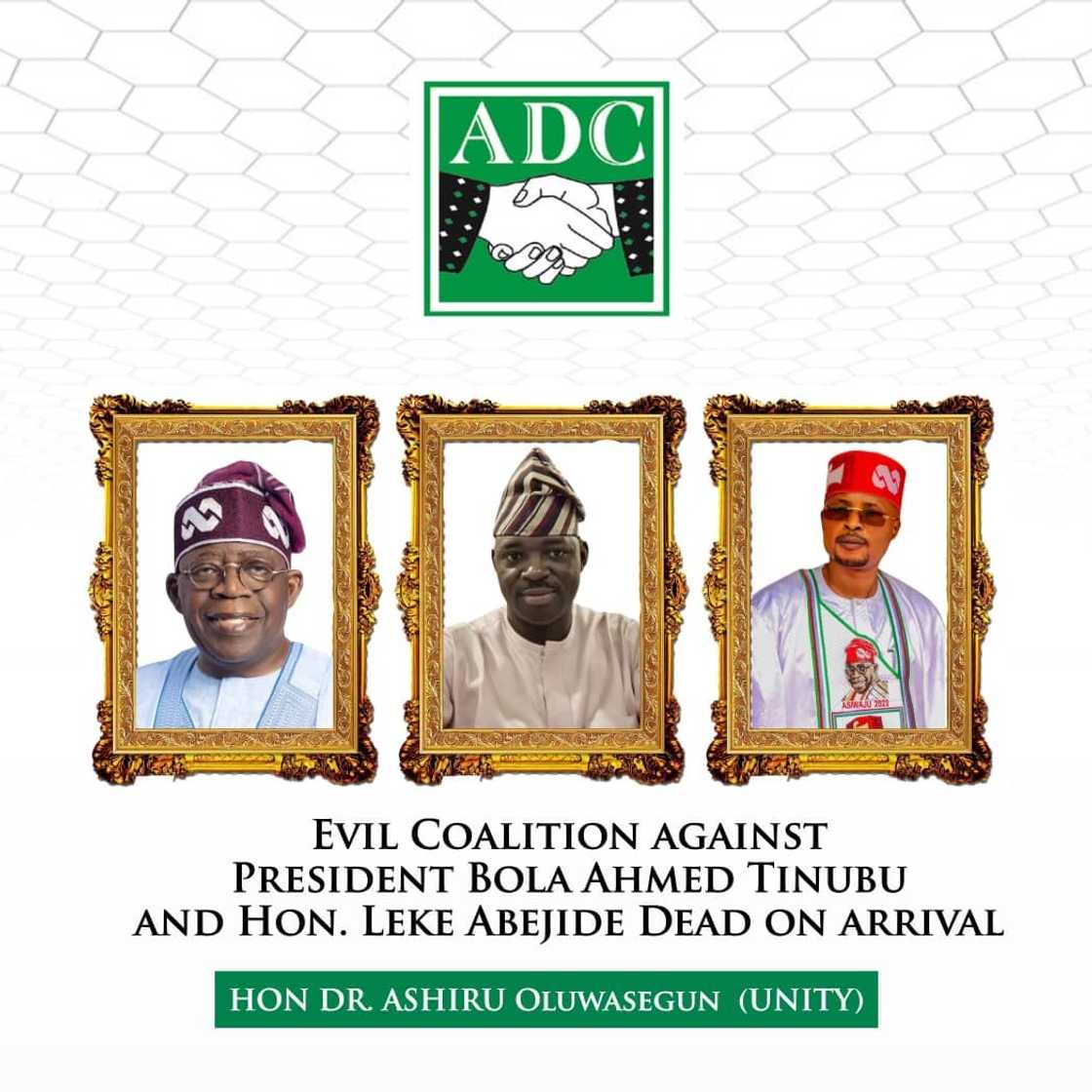 Strong statement against the evil coalition targeting Hon. Leke Abejide Joseph and President Bola Ahmed Tinubu Strong statement against the evil coalition targeting Hon. Leke Abejide Joseph and President Bola Ahmed Tinubu