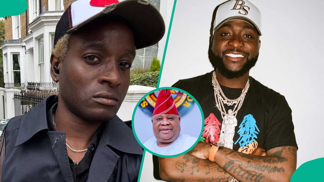Governor Charles Soludo's son Ozonna celebrates with Davido's family.