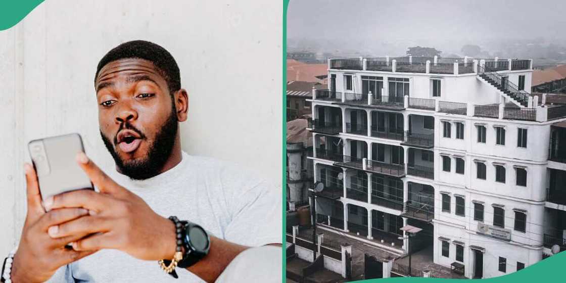 Mixed reactions trail photo of big house man left behind in Nigeria after his demise Mixed reactions trail photo of big house man left behind in Nigeria after his demise