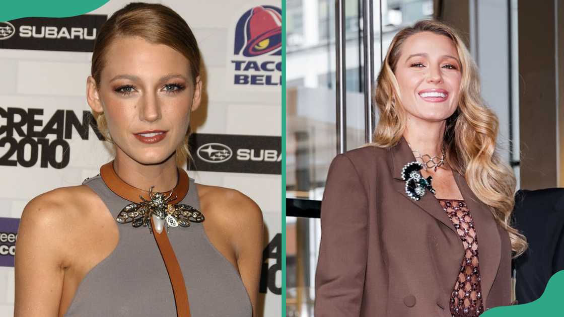 Blake Livelypsoes for a photo back in 2010 and in 2025 Blake Livelypsoes for a photo back in 2010 and in 2025