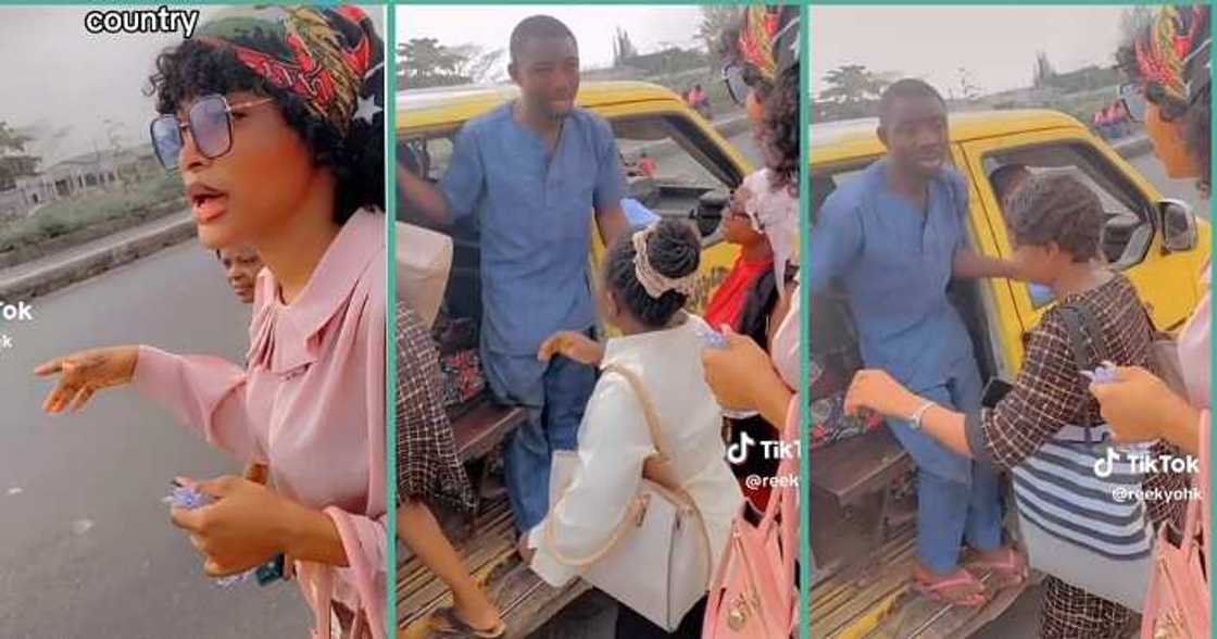 Lady asks Lagos bus conductor to take her to America