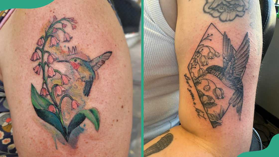 Lily of the Valley and Hummingbird tattoo Lily of the Valley and Hummingbird tattoo