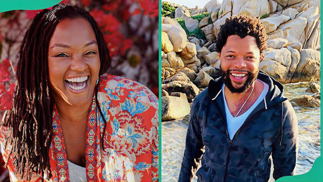Courtney Bailey smiling and Doug Bailey posing with a rocky background Courtney Bailey smiling and Doug Bailey posing with a rocky background