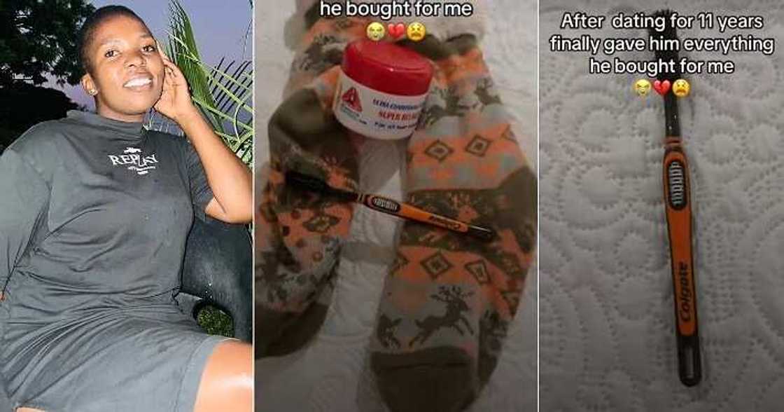 Lady displays gifts she received from boyfriend of 11 years Lady displays gifts she received from boyfriend of 11 years