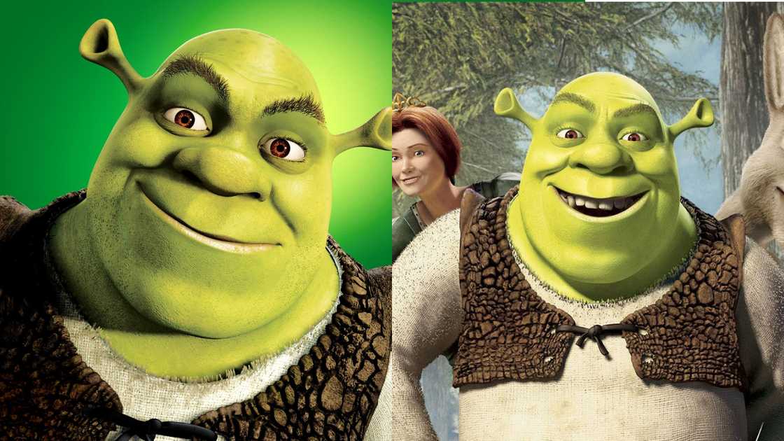 Shrek smiling and grinning